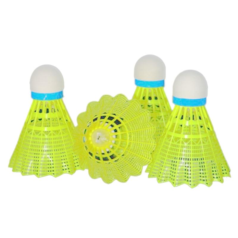 4Pcs/pack LED Luminous Badminton Nylon Birdies Shuttlecock Badminton Birdies Lighting Badminton Ball Outdoors Training 1