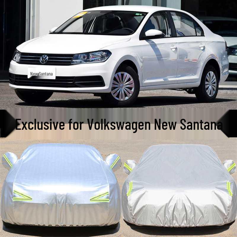 New Santana Car Cover - Sun & Rain Protection for Shanghai Volkswagen Santana 3000 Aluminum Film - Thickened