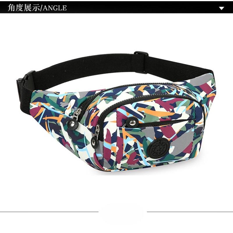 1Pc New Women's Fanny Pack, Colorful Printing, Large-capacity Casual Messenger Breast Bag, Light Mobile Phone Bag, Cashier Wallet