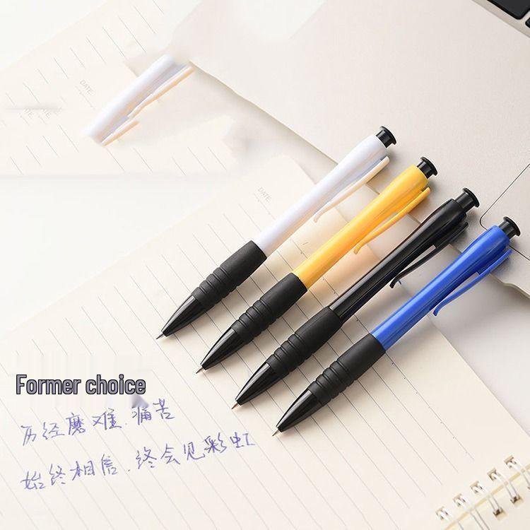 

Синяя шариковая ручка с кнопочным механизмом и черными стержнями 0,5 мм красного, синего и черного цветов Blue Click Ballpoint - 10 Pieces [1 Bag]