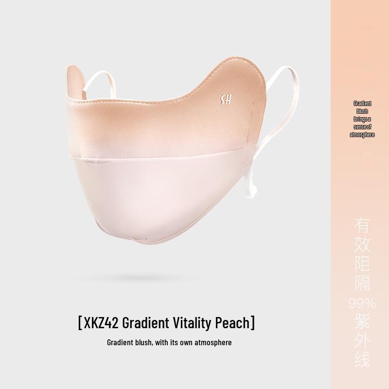Women's UV Protection Ice Silk Cycling Mask with Blush Eye Corner, Sunscreen, and Breathable Summer Sunshade for a Slim Face