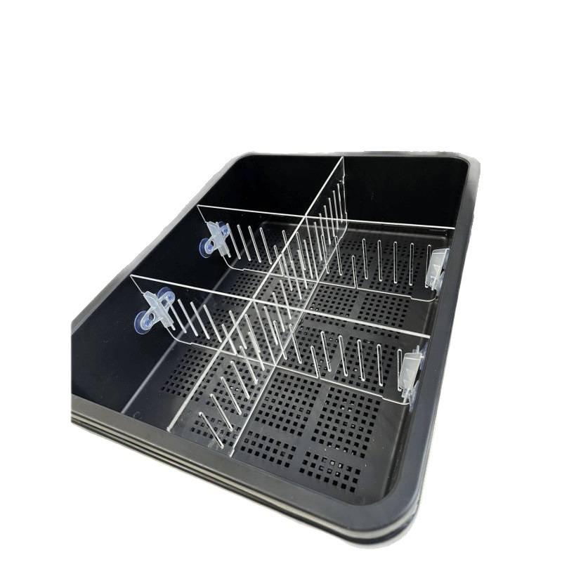 Upgraded XL Double-Layer Cat Litter Box with Turtle Design & Isolation Basin