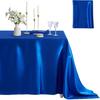 Tablecloth Nordic Style Smooth Satin Fabric Dustproof Protective Cover Wedding Party Dining Table Cloth