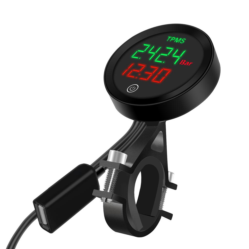 Verbesserter Motorrad-Reifendrucksensor Reifendruckalarm Wasserdichtes Reifendrucküberwachungssystem Einfache Installation