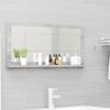 Day and Night - Day and Night Concrete Gray Plywood Bathroom Mirror 80x10.5x37 Cm