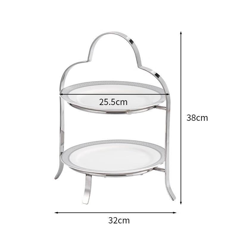 HANDUNYOU Stainless Steel Multi-Tier Dessert Stand