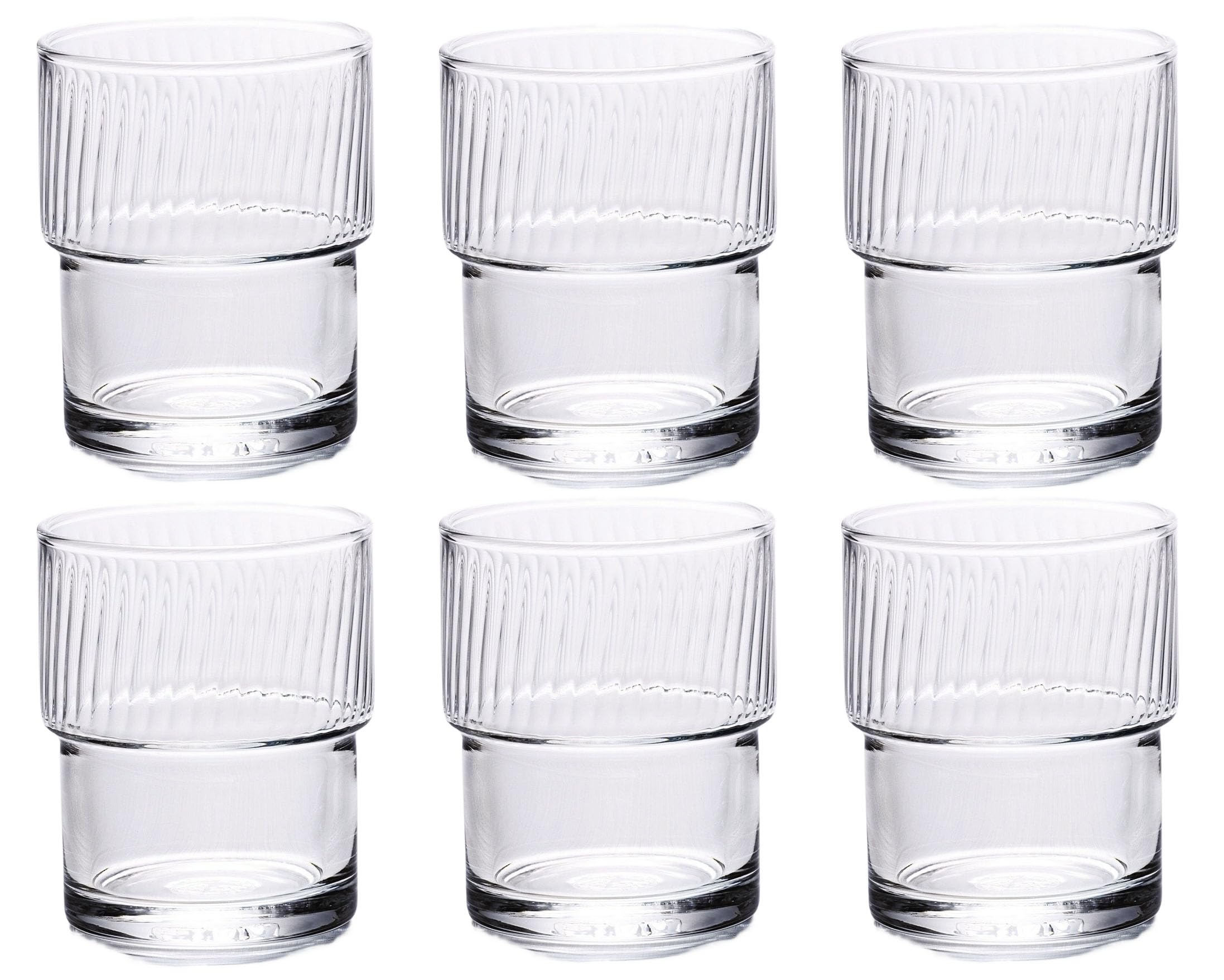 ADERIA Commercial Stacking Reinforced AX Spada Set of Made in Glasses, 245ml, Rim, Series, 6, Japan, B-6759