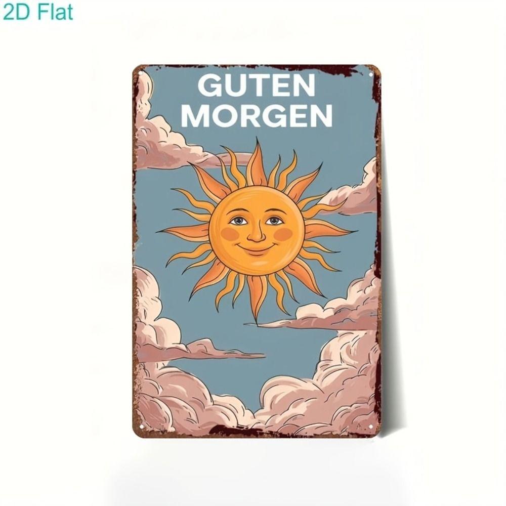 Vintage Sun Moon Boho Metal Wall Art 20x30cm Home Decor Tin Sign