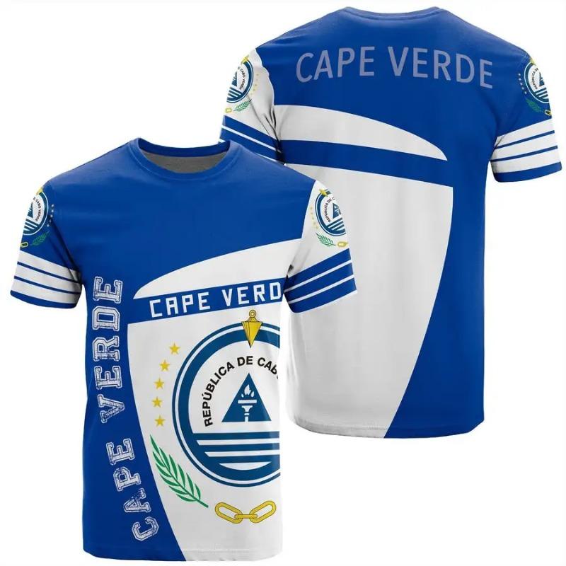Cape Verde National Flag Emblem T-shirt Cap Vert Caboverde Men Women T Shirt Green Bandana Vert Oversized Celebration Tees