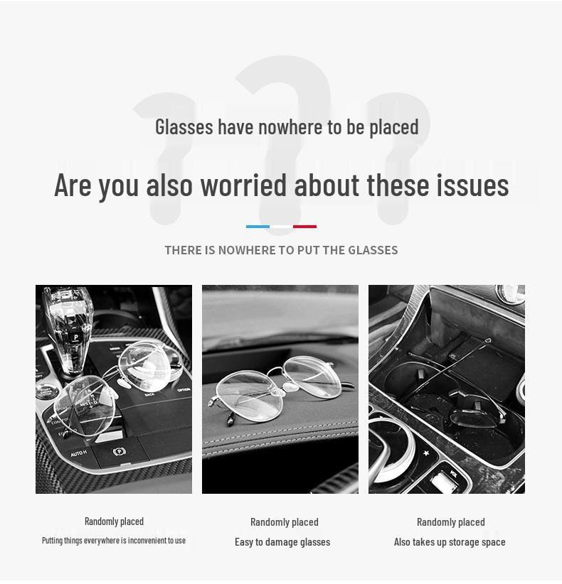 Suport ochelari de soare pentru parasolar auto - Clip portabil și universal pentru depozitarea ochelarilor