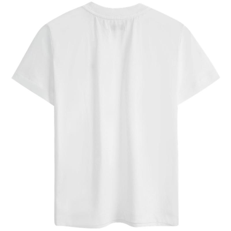 Calvin Klein Cotton Slim Fit Embroidered Crew Neck T-Shirt Women Tops White 40WH105-YAA