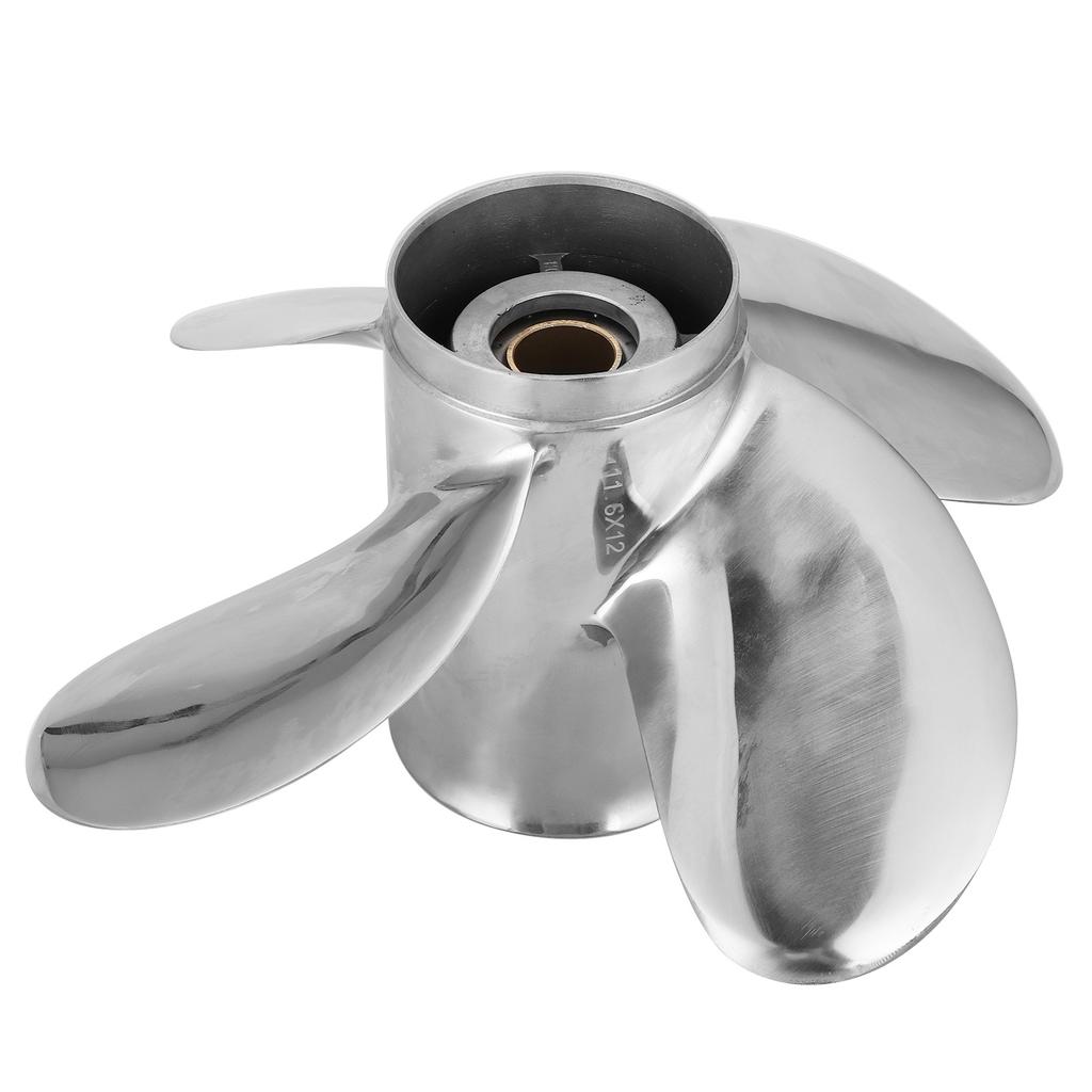 11.6x12 RH RH Outboard Propeller 4 Blades Stainless Steel Fit for Yamaha 25?60HP Engine