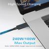 Super Speed 20Gbps Data Transmission 4K Video 240W 100W 5A Fast Charging USB C Cable To USB C Kabel Nylon Braided