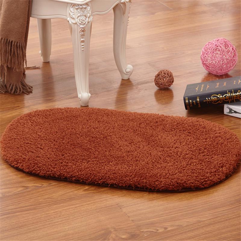 Oval Plush Carpet Room Decoration Floor Mat Large Area Carpet Living Room Non-slip Lounge Rug