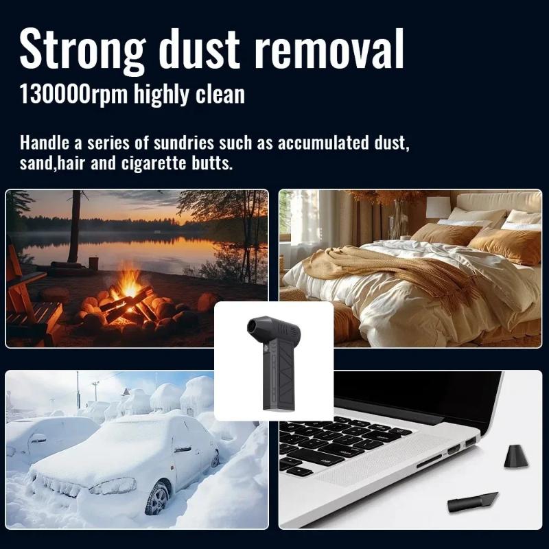 New 2026 Portable 130,000 RPM Turbo Fan Handheld Hair Dryer Mini Power Tool with LED Power Display Is Suitable for Use In Cars Computers, Pet Hair