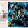1pc Warner Bros. Themed Bathroom Curtain, Machine Washable Material Featuring  and  Anime Designs, Includes 12 Shower Curtain