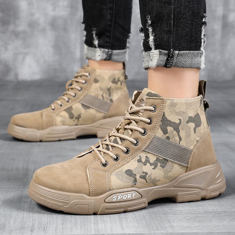 Martin boots men's autumn men's shoes new tooling boots men's non-slip and wear-resistant trend tooling shoes men's trendy shoes