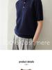 2026 Le Kasha Women's 100% Cashmere Polo Neck Short Sleeve Knit Pullover - Versatile Solid Color