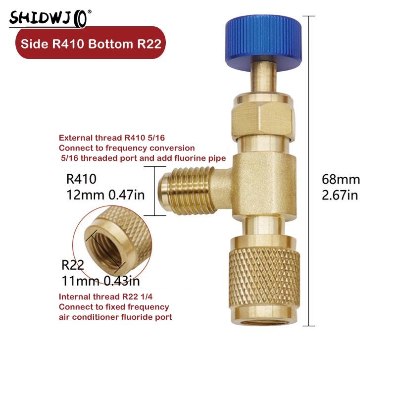 1PC R22 Detection Tool DIY Accessories Air Conditioner Plus Safety Liquid Valve R410 R22 Refrigerant Vacuum Maintenance Switch