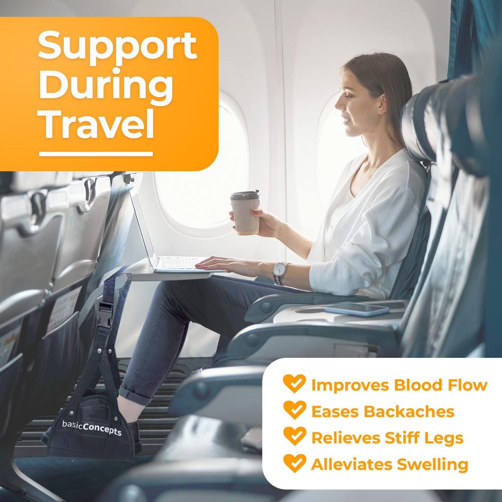 Travel Footrest Hammock Office Footrest Strap Airplane High Speed Rail Footrest Hammock