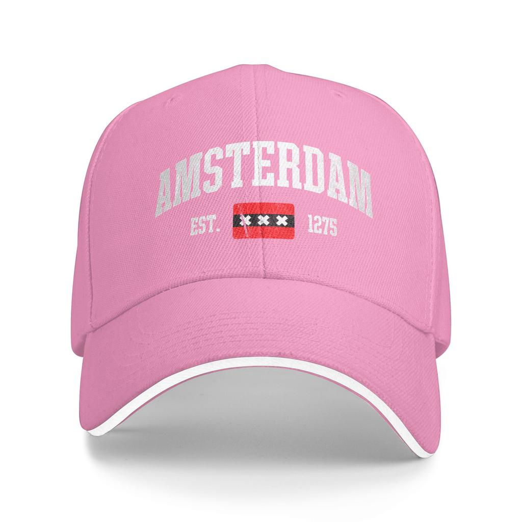 Cappellino da baseball unisex con bandiera di Amsterdam Est   Sole dei Paesi Bassi Estate Unisex Unisex Cappellino Trucker Personalizzato Vendita all'ingrosso Sportivo Snapback