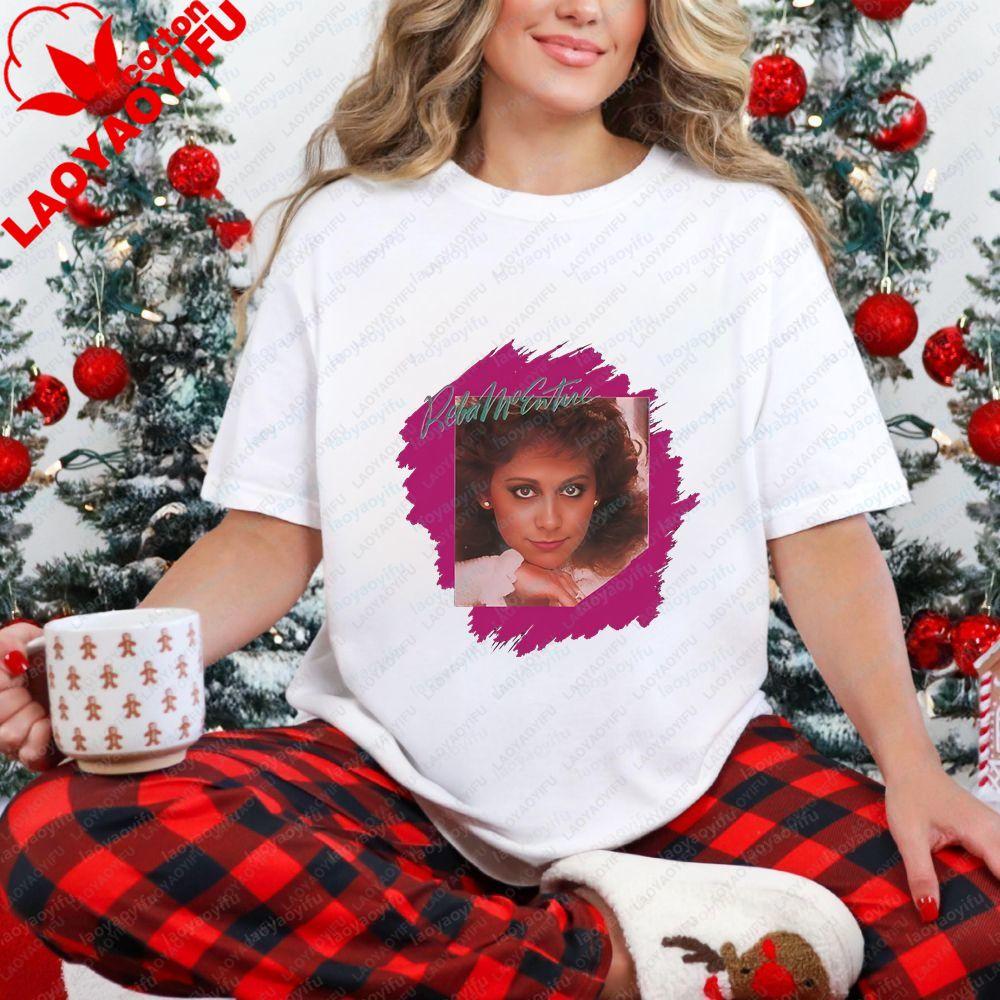 Reba Mcentires New Summer Casual Trendy Shortsleeved Unisexs and WoUnisexs Allpurpose Cotton Tshirt with Pattern Design