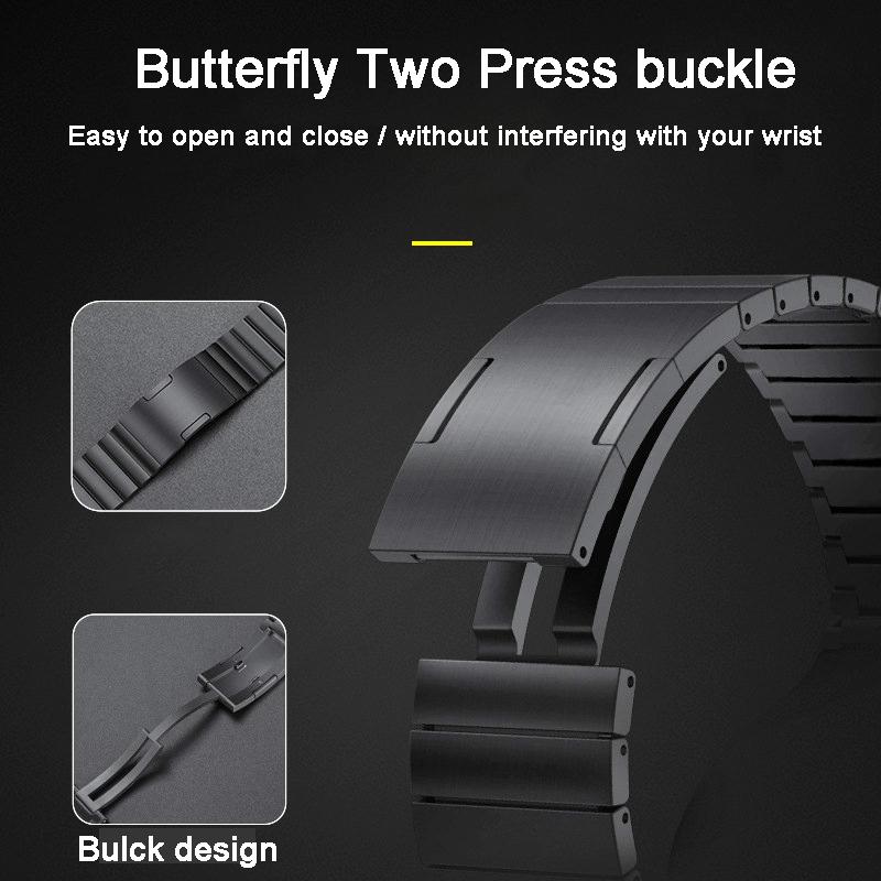 Luxury Titanium Strap For Apple Watch 9 Ultra 2 49mm 45mm 41mm Correa Bracelet For Apple iWatch Series 8 7 SE 6 5 4 se 44mm 42mm