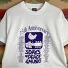 Vintage 90s 1994 Woodstock Music Festival Concert White T-shirt Size XL USA
