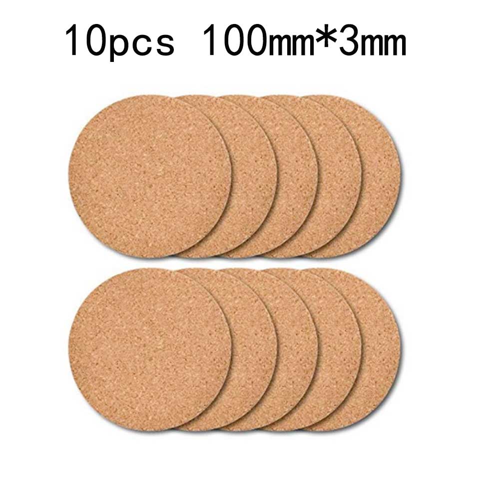 10Pcs Cork Coasters Square Cork Mat DIY Backing Sheet For Home Bar 100 X 100 X 3mm Cutlery MATS And Coasters Kitchen Home Parts