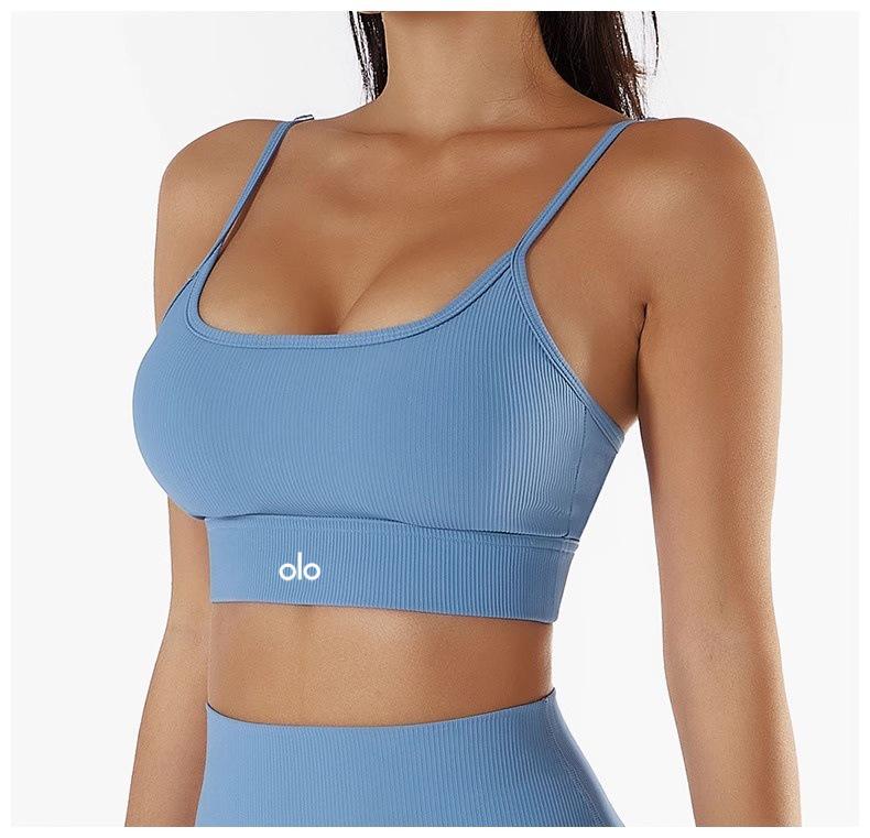 American ALO Strappy Backless Sports Bra - Yoga & Fitness Top for Women