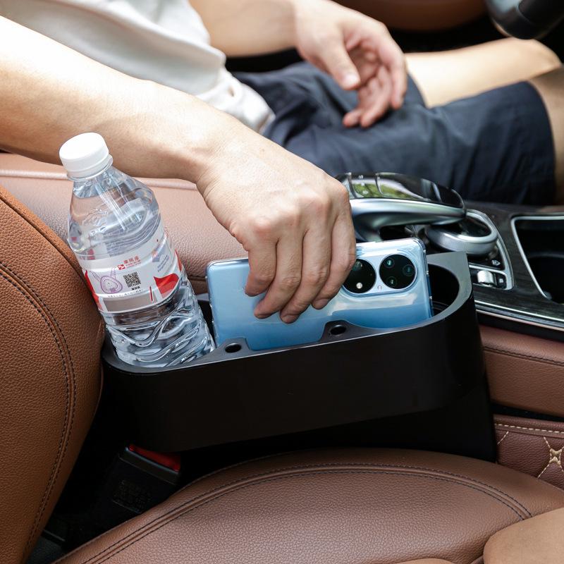 Car Cup Holder & Seat Gap Storage: 3-in-1 Drink Holder & Organizer