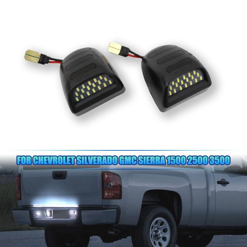 LED Car License Plate Lights for Chevrolet Silverado Avalanche Traverse and Tahoe