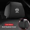 Leather Car Seat Headrest Protective Cover Accessories For Opel Astra J K OPC Corsa Vectra D Zafira B Insignia Mokka Vivaro