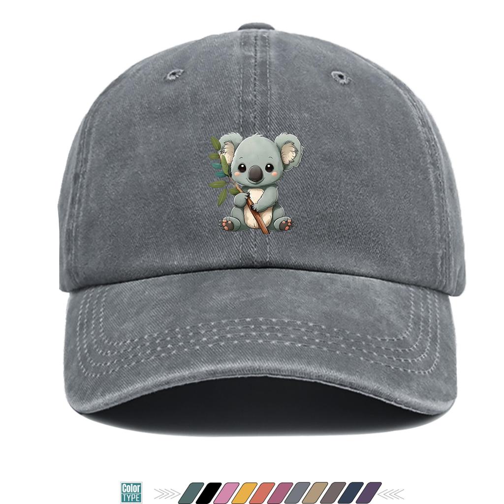 Pc Koala Printed Baseball Cap Breathable And Adjustable Duckbill Hat Suitable for Both Unisex And Women A Versatile Outdoor Hat
