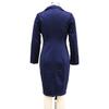 Yousheng Women's Blazer Dress Notch Lapel V Neck Long Sleeve Work Dress Church Office Sheath Dress Double Breasted Business Outfit