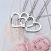 Zircon Best Friend Zircon Love Couple Pendant Necklace 2 Pcs/ Set Rainbow Broken Heart BFF Good Friends Friendship Jewelry Gift