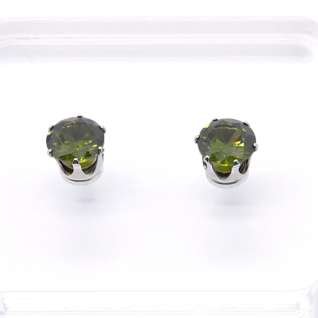 Stainless Steel Zirconia Magnetic Ear Clip - No Piercing Needed, Sparkly Hole-Free Stud for Girls