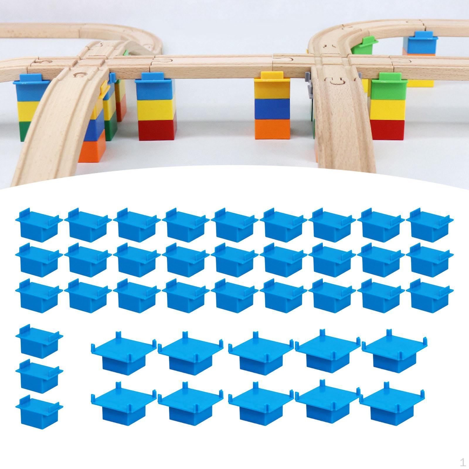 10 шт. железнодорожных поездов, соединительные рельсы, развивающие игрушки, набор деревянных поездов синий