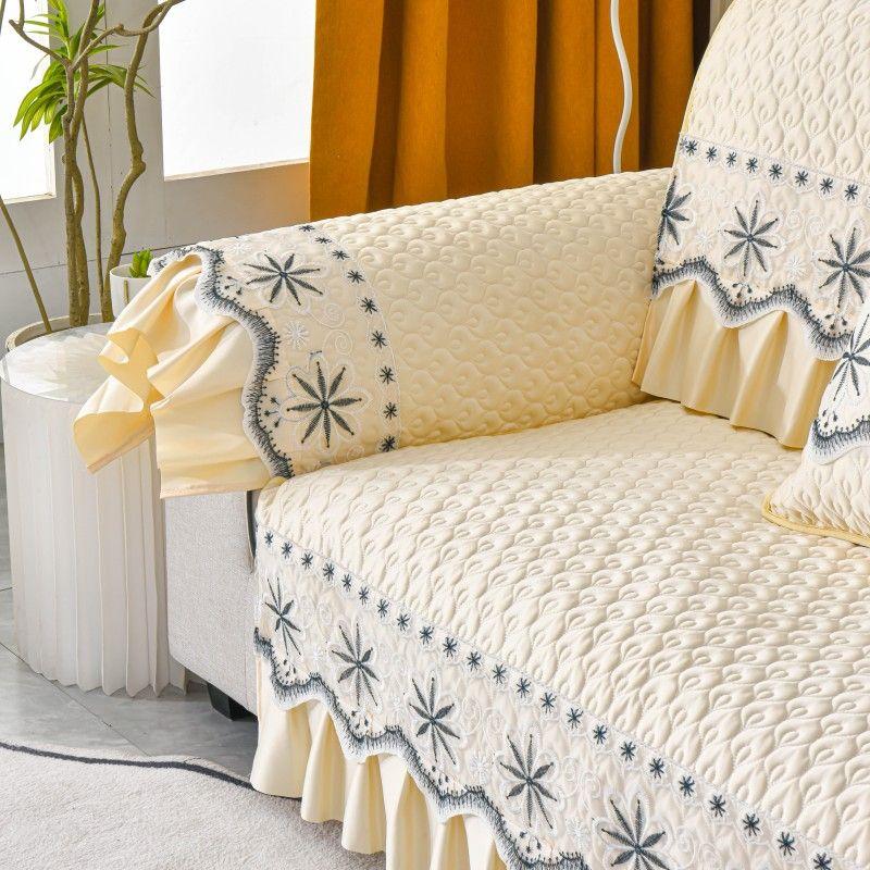 Plush Sofa Covers Four Seasons Sofa Towel Fabric Seat Cushion Backrest Towel Simple Modern Couch Cover Non-slip Sofa Bed Cover