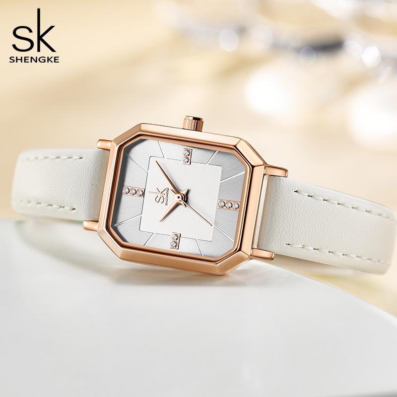 Ladies Watch Women'S Retro Niche Square Watch Belt Watch Premium Diamond Women'S Watch 0175