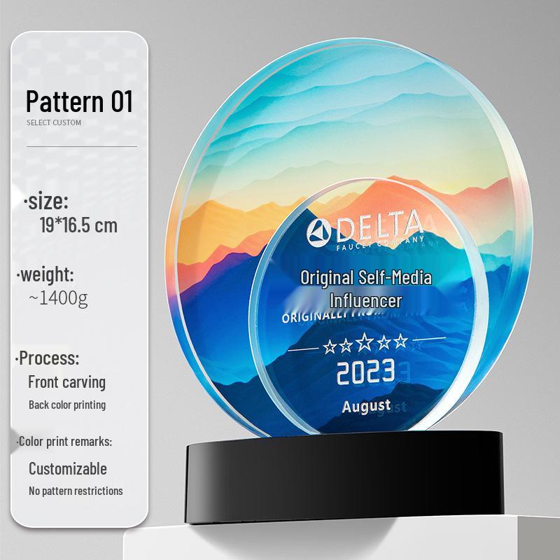 Custom Creative Crystal Trophy: Employee Sales Award & Commemorative Honor