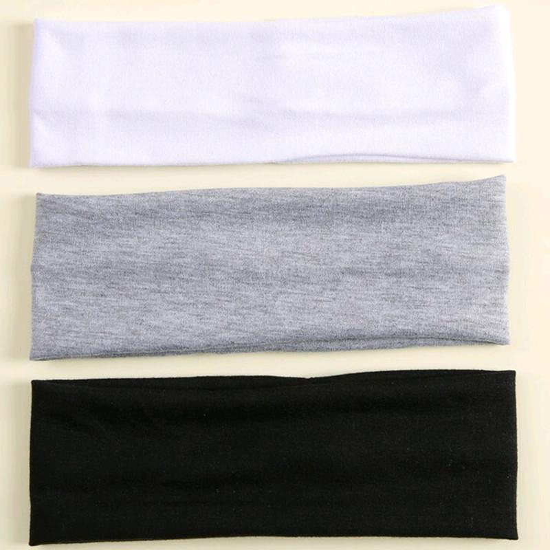 6Cm Wide Simple Basic Solid Color Sports Yoga Headband Running Antiperspirant Sweat Suction Men'S And Women'S Headband