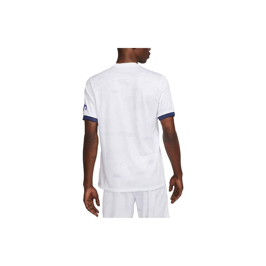 Nike Dri-FIT Logo Print Crew Neck Short Sleeve Football Shirt 2023-24 Season Tottenham Hotspur Home Men Tops White DX2702-101