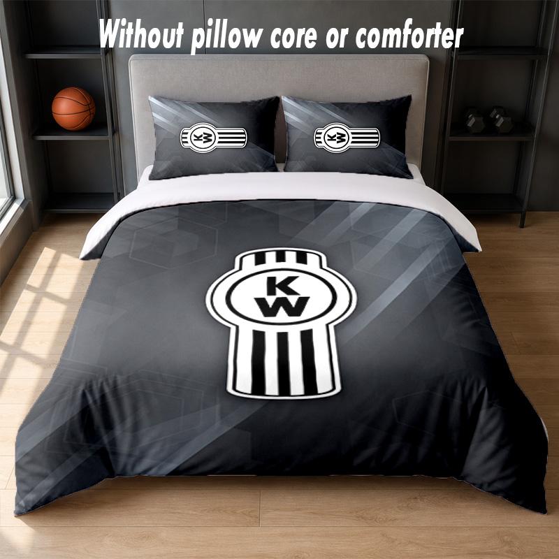 Kenworth Design Bed Bedding Set 1 Duvet Cover + 2 Pillowcases Soft Breathable Household Bed Linens