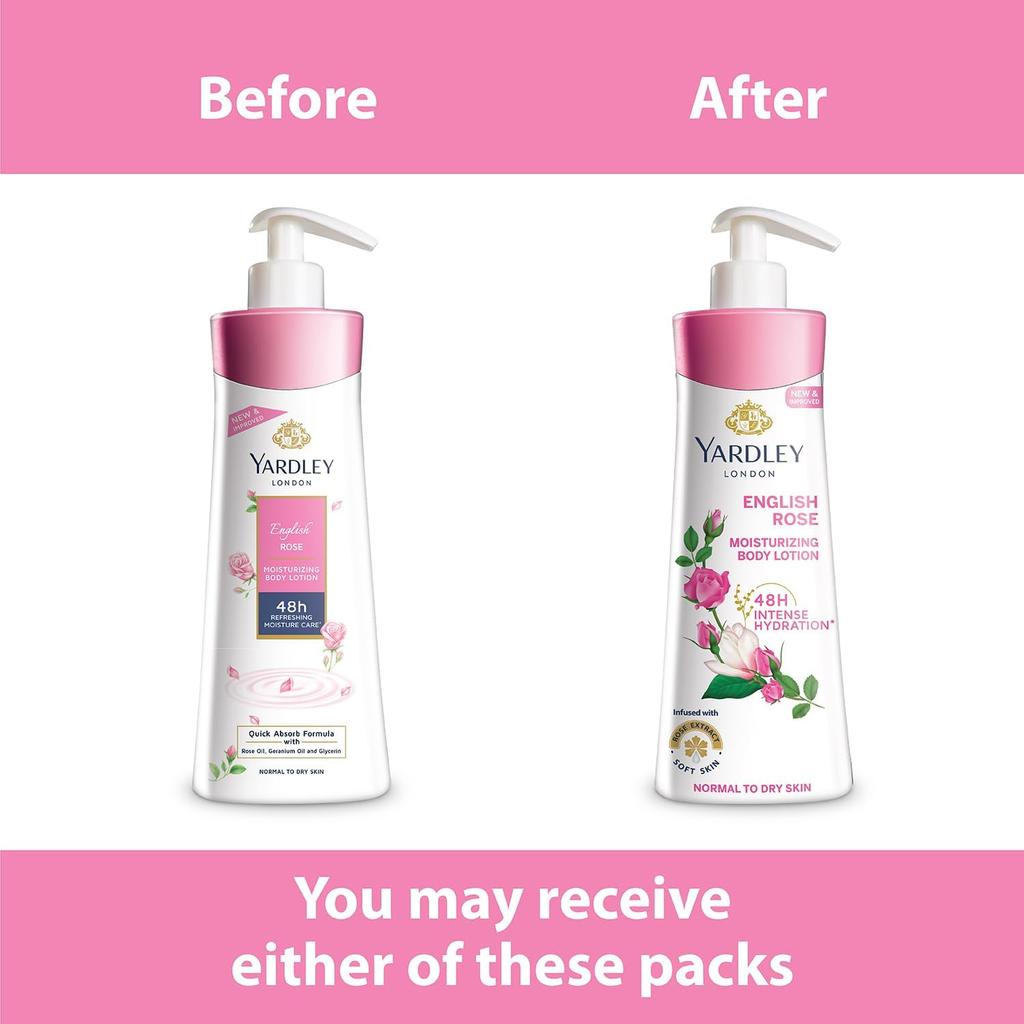 Yardley London English Rose Moisturising Hand And Body Lotion 350ml Pack With 50ml Free For Women