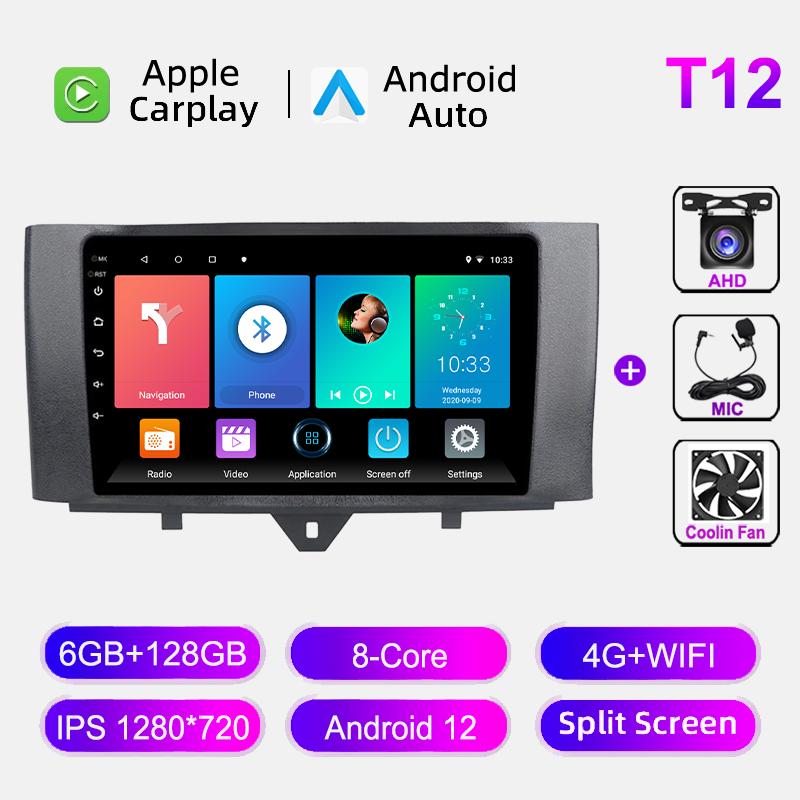Navigation GPS Carplay For Mercedes Benz Smart Fortwo 2010-2015 Car Radio Android Auto Head Unit Multimedia Player No 2din DVD