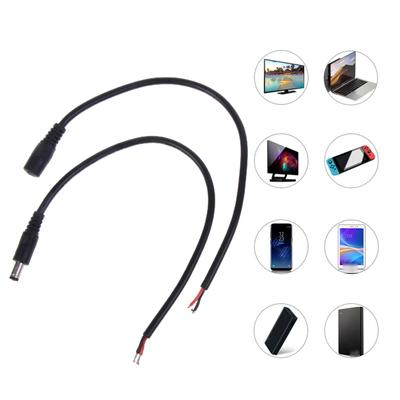 DC-Stromkabel mit Hohlstecker, 2,1 mm x 5,5 mm, Stecker/Buchse, DC-Pigtail-Anschlüsse für Überwachungskameras