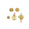 Sterling Silver Lotus Bow Copper Coin Wealth Attracting Spacer Bead Pendant for DIY Jewelry