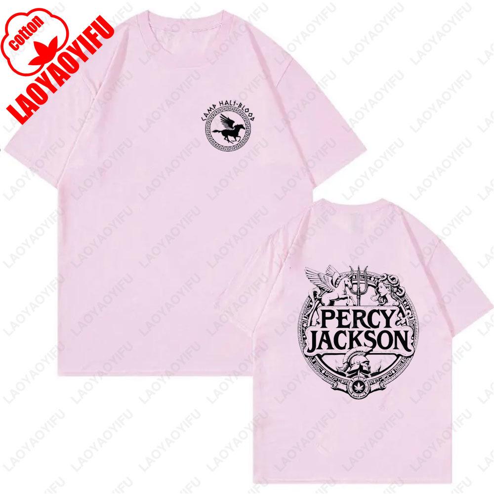 Percy Jackson Graphic T Shirts Camp Half Blood Chronicles Branches Tee Halfblood Shirts Summer Cotton Tee Tops Aesthetic Clothes
