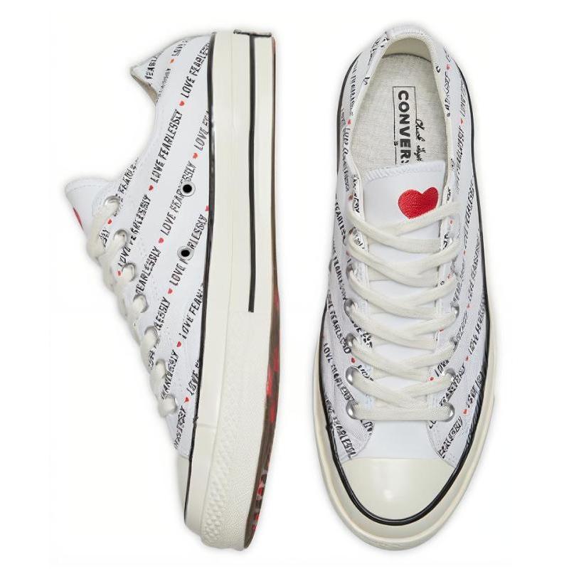 Converse Chuck Taylor All Star 1970s Comfortable and Versatile Low-Top Canvas Shoes Unisex White